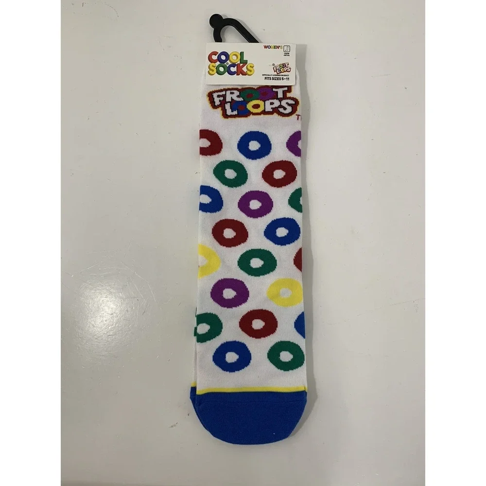 Kellogg's Froot Loops Cool Socks crew fruit cereal printed women's size 5-11 new